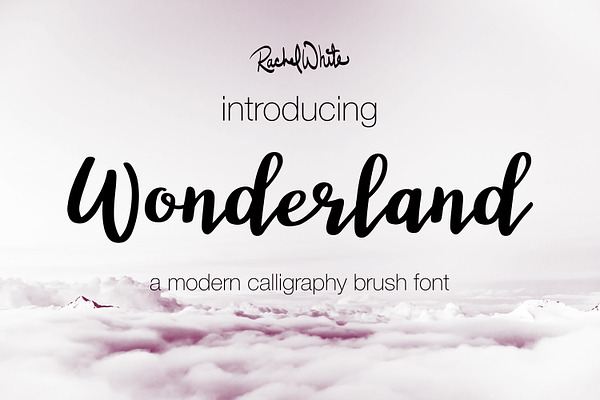 Wonderland, modern calligraphy font