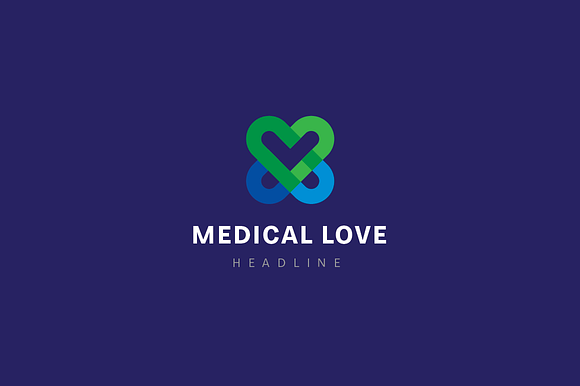 Medical love logo. in Logo Templates - product preview 2