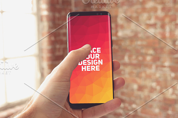 12 PSD Samsung Galaxy S8 Mock-up in Mobile & Web Mockups - product preview 4