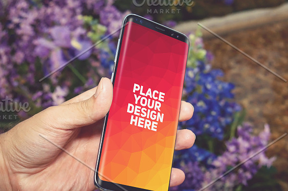 12 PSD Samsung Galaxy S8 Mock-up in Mobile & Web Mockups - product preview 8