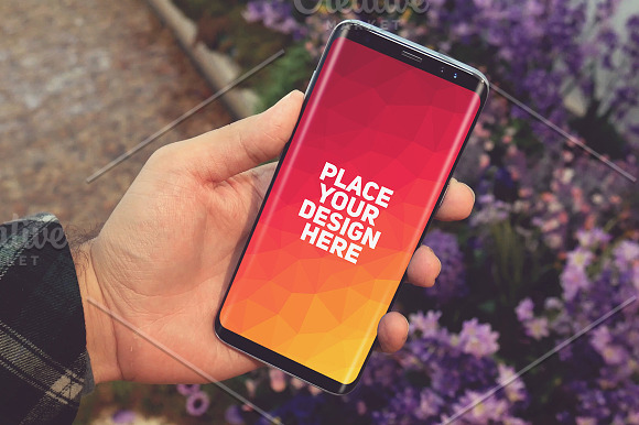 12 PSD Samsung Galaxy S8 Mock-up in Mobile & Web Mockups - product preview 10