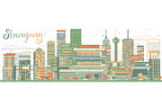 Abstract Shenyang Skyline