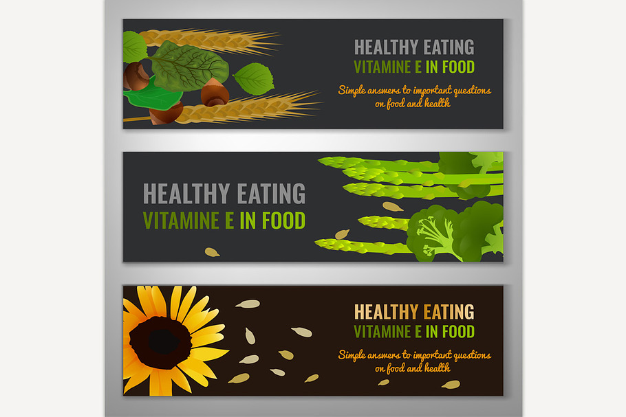Vitamin E Banners in Illustrations - product preview 8