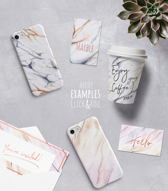 Watercolor Marble patterns in Patterns - product preview 1