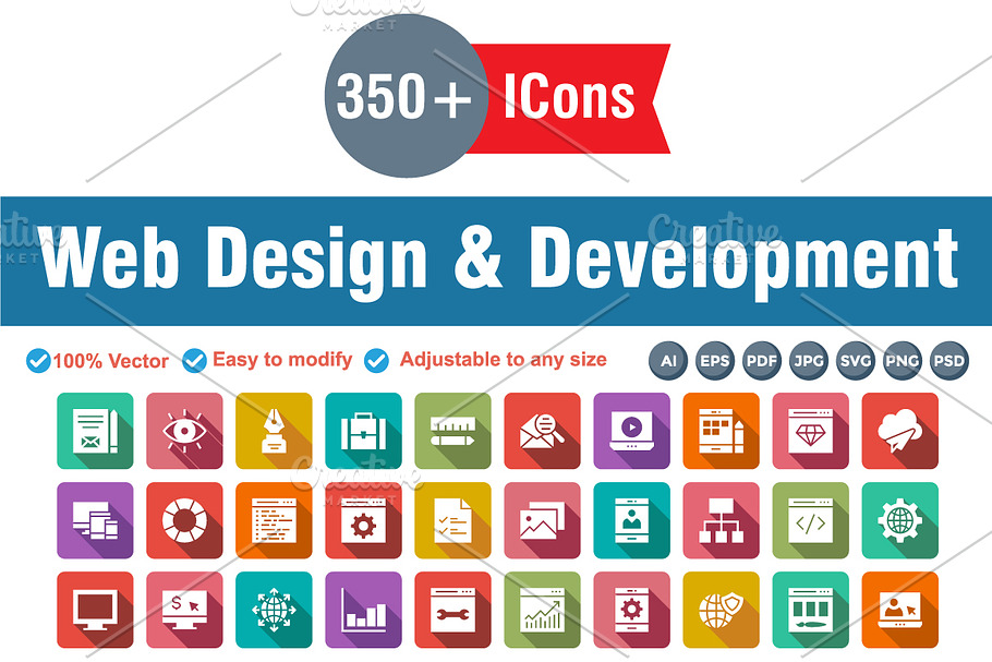 Web Design Development Square Round in Graphics - product preview 8