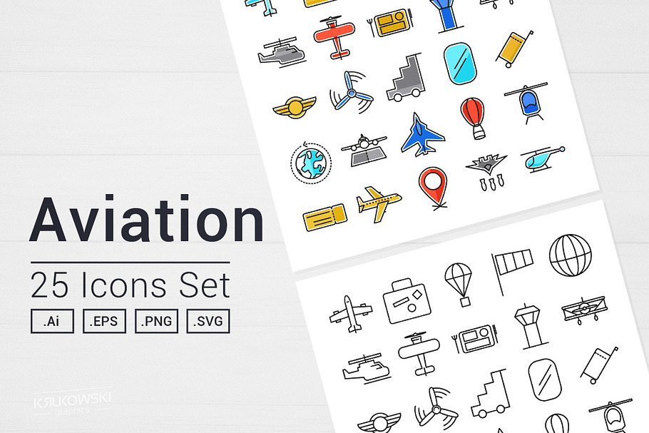 Aviation Icons Set in Graphics - product preview 8
