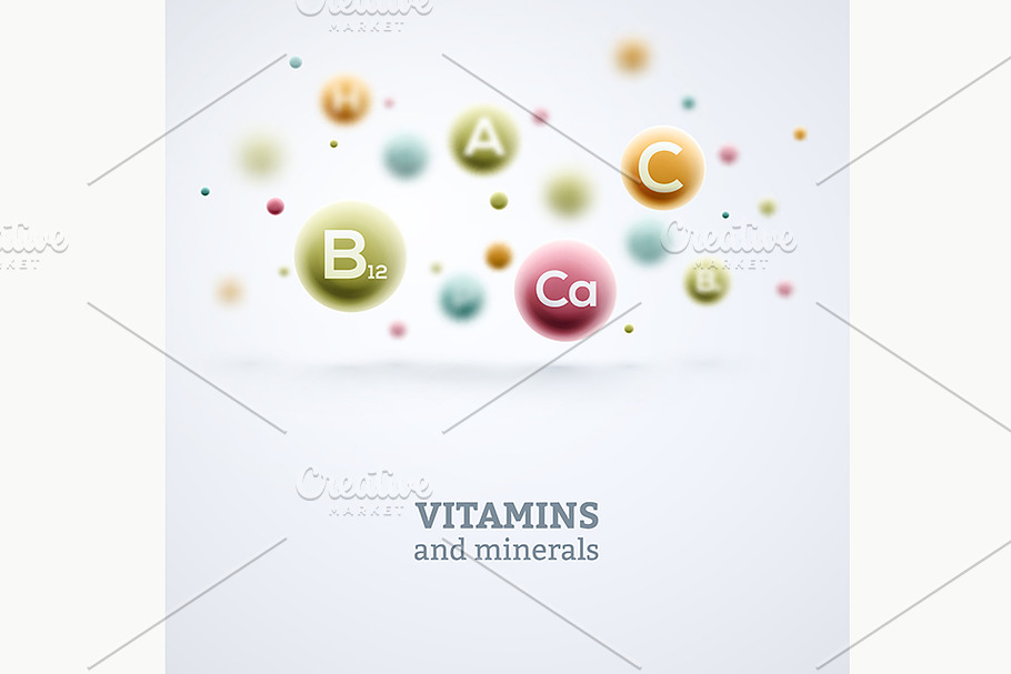 Vitamins and Minerals in Illustrations - product preview 8