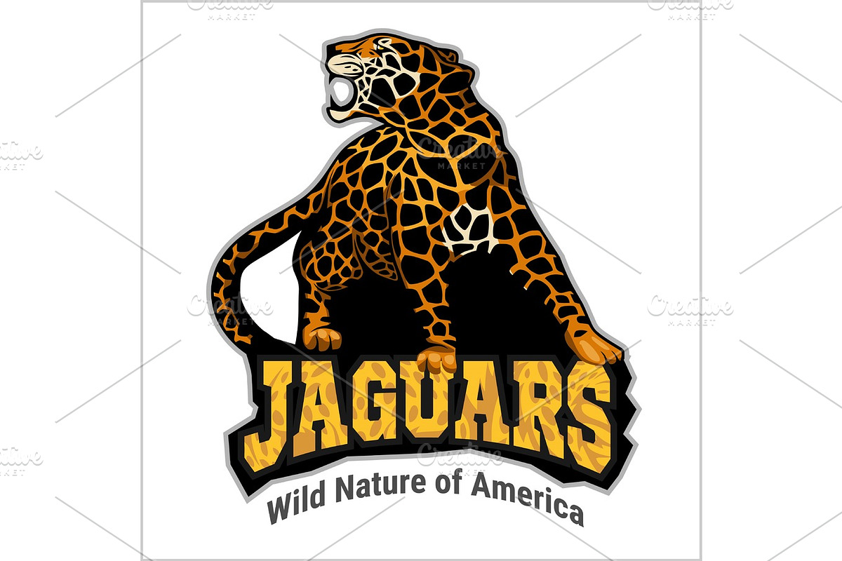 jaguar logo icon vector character illustration in Illustrations - product preview 8