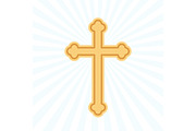 Religion cross flat icon