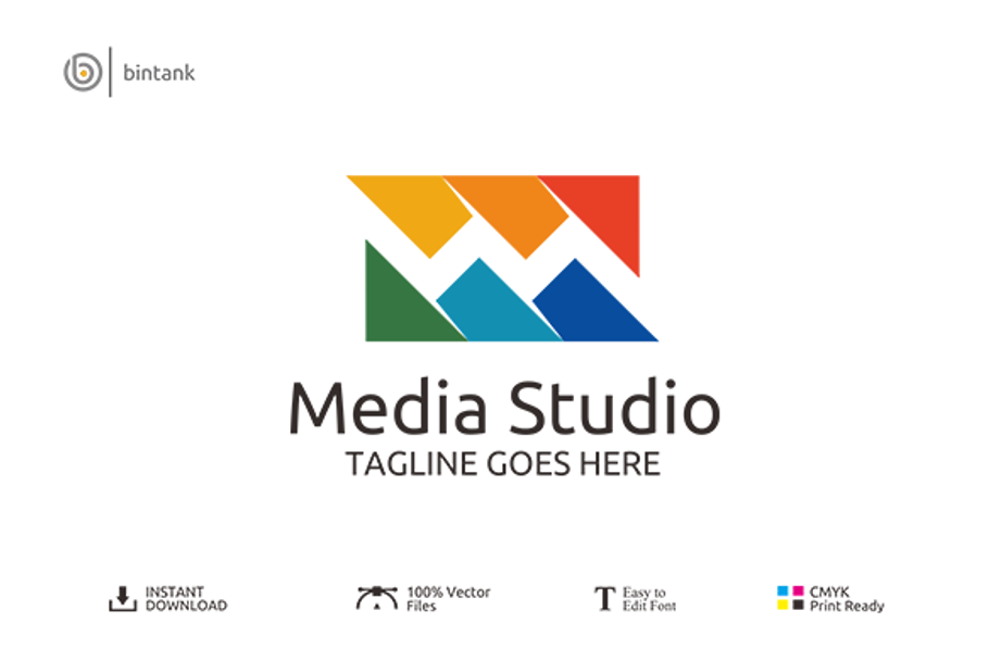 Letter M  Logo - Media Studio in Logo Templates - product preview 8