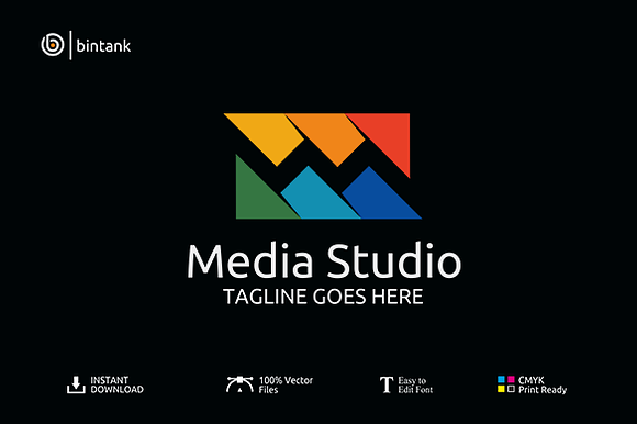 Letter M  Logo - Media Studio in Logo Templates - product preview 2