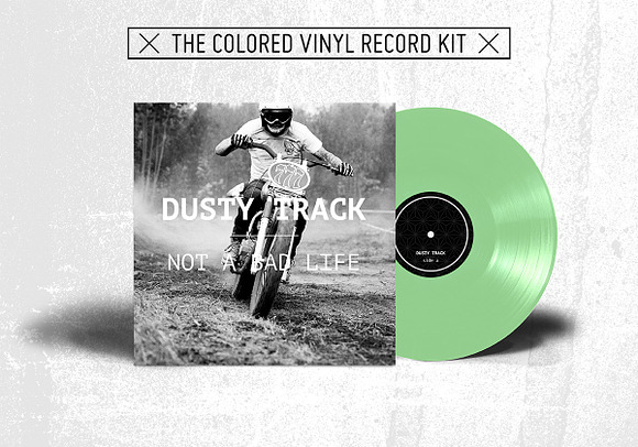 20 Colored Vinyl Records - Mockup in Product Mockups - product preview 3