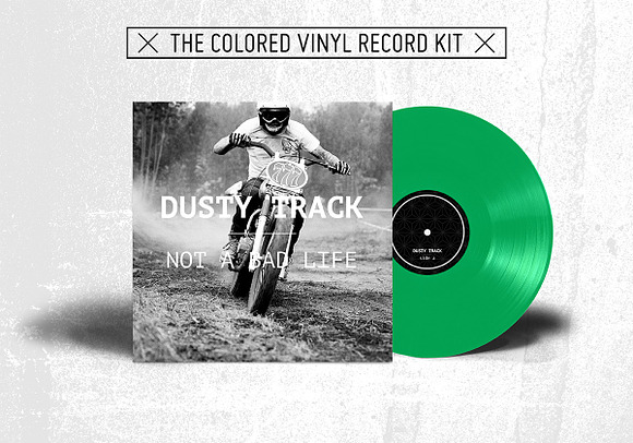 20 Colored Vinyl Records - Mockup in Product Mockups - product preview 4