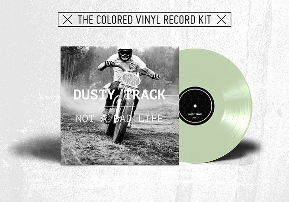 20 Colored Vinyl Records - Mockup in Product Mockups - product preview 5