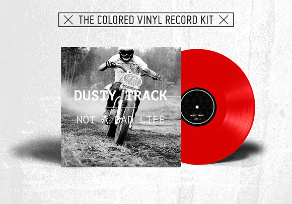 20 Colored Vinyl Records - Mockup in Product Mockups - product preview 7