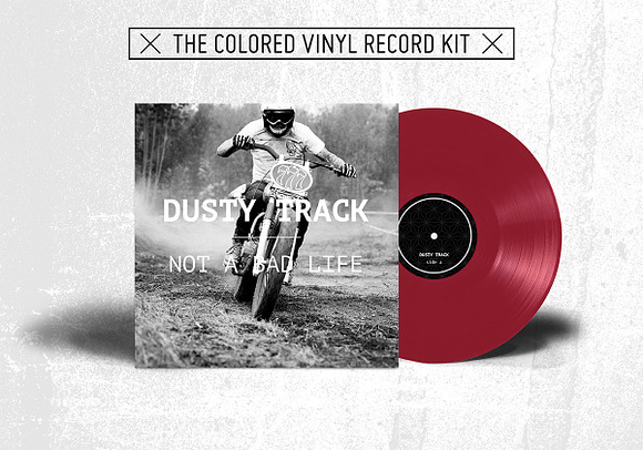 20 Colored Vinyl Records - Mockup in Product Mockups - product preview 8