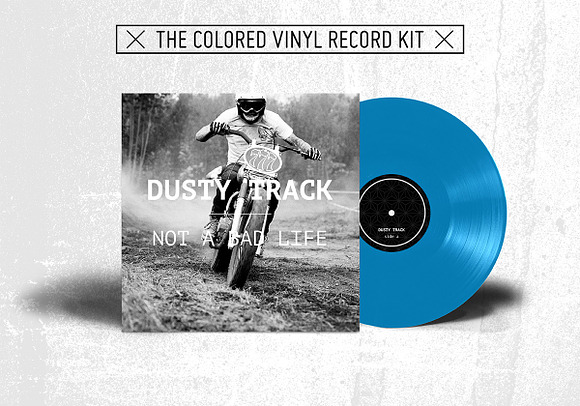 20 Colored Vinyl Records - Mockup in Product Mockups - product preview 9