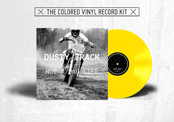 20 Colored Vinyl Records - Mockup in Product Mockups - product preview 15