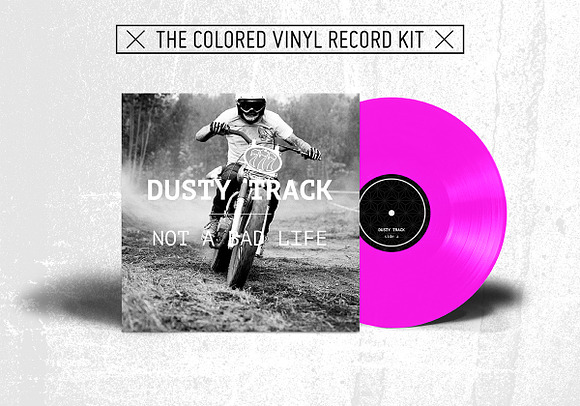 20 Colored Vinyl Records - Mockup in Product Mockups - product preview 16