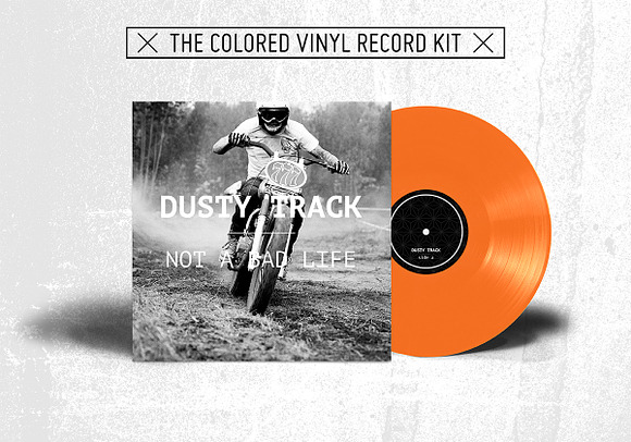 20 Colored Vinyl Records - Mockup in Product Mockups - product preview 19