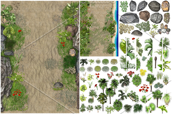 Desert Jungle Game Background in Objects - product preview 1