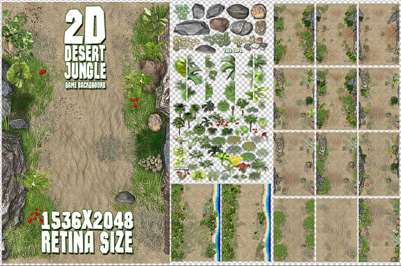 Desert Jungle Game Background in Objects - product preview 7
