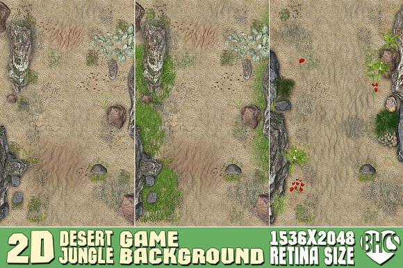 Desert Jungle Game Background in Objects - product preview 11