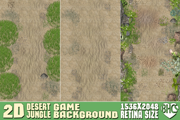 Desert Jungle Game Background in Objects - product preview 12