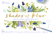 Shades of Blue-watercolorBundle