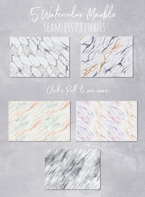 Watercolor Marble patterns in Patterns - product preview 4