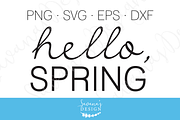 Hello Spring SVG, EPS, DXF Decal