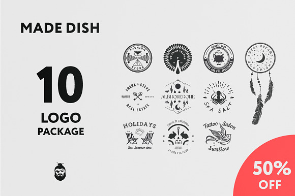 Made Dish Logo Package in Logo Templates - product preview 1