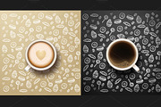 Coffee and latte. Coffee break