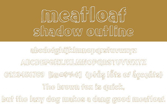 Meatloaf Shadow Outline in Display Fonts - product preview 1