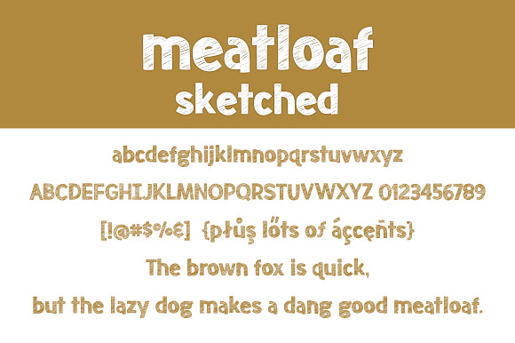 Meatloaf Sketched in Display Fonts - product preview 1