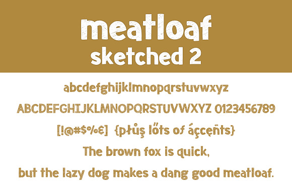 Meatloaf Sketched 2 in Display Fonts - product preview 1