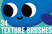 34 Texture Brushes Vector
