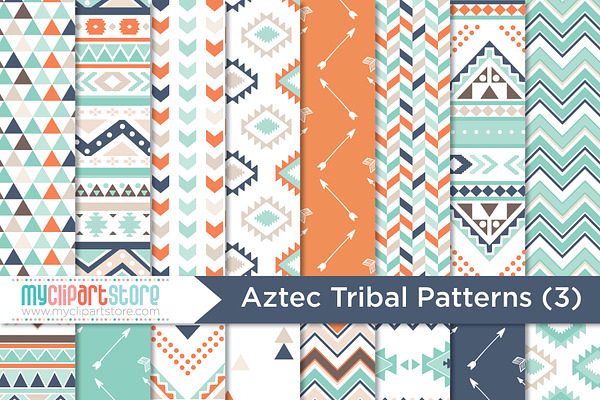Aztec Tribal Digital Patterns