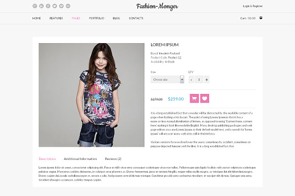Fashion Responsive Bootstrap Theme in Bootstrap Themes - product preview 2