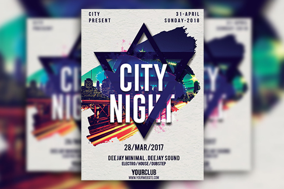 City Night Flyer in Flyer Templates - product preview 8
