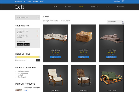 Loft Responsive Bootstrap Site Theme in Bootstrap Themes - product preview 1