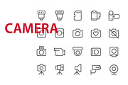 20 Camera UI icons