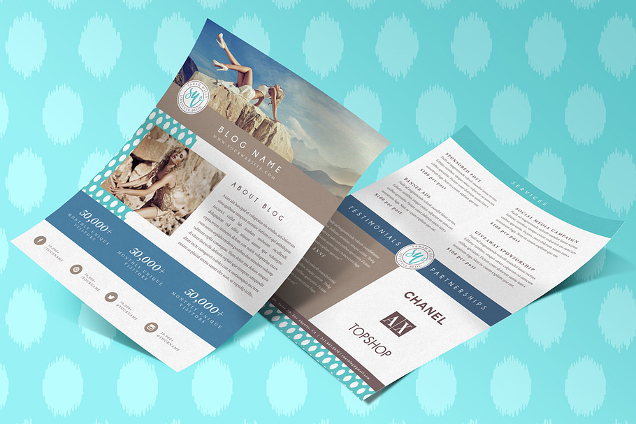 Blog Media Kit Template 2 Page