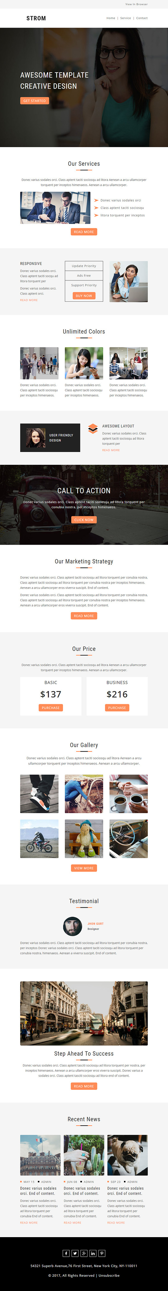 Storm - Responsive Email Template in Mailchimp Templates - product preview 1