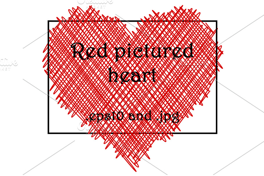 Red pictured heart