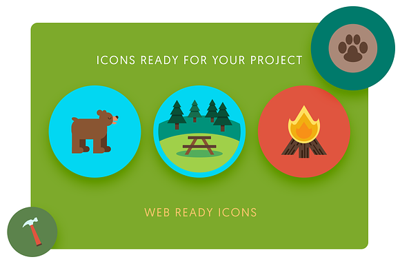 50 Camping Icons in Holiday Icons - product preview 1