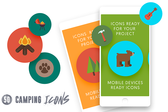 50 Camping Icons in Holiday Icons - product preview 4