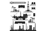Oil industry set (vector EPS + JPG)