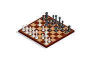 Chess board, chess game. Chess on chessboard. Winning concept. F