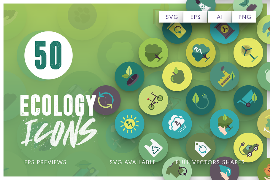 50 Ecology Icons in Graphics - product preview 8